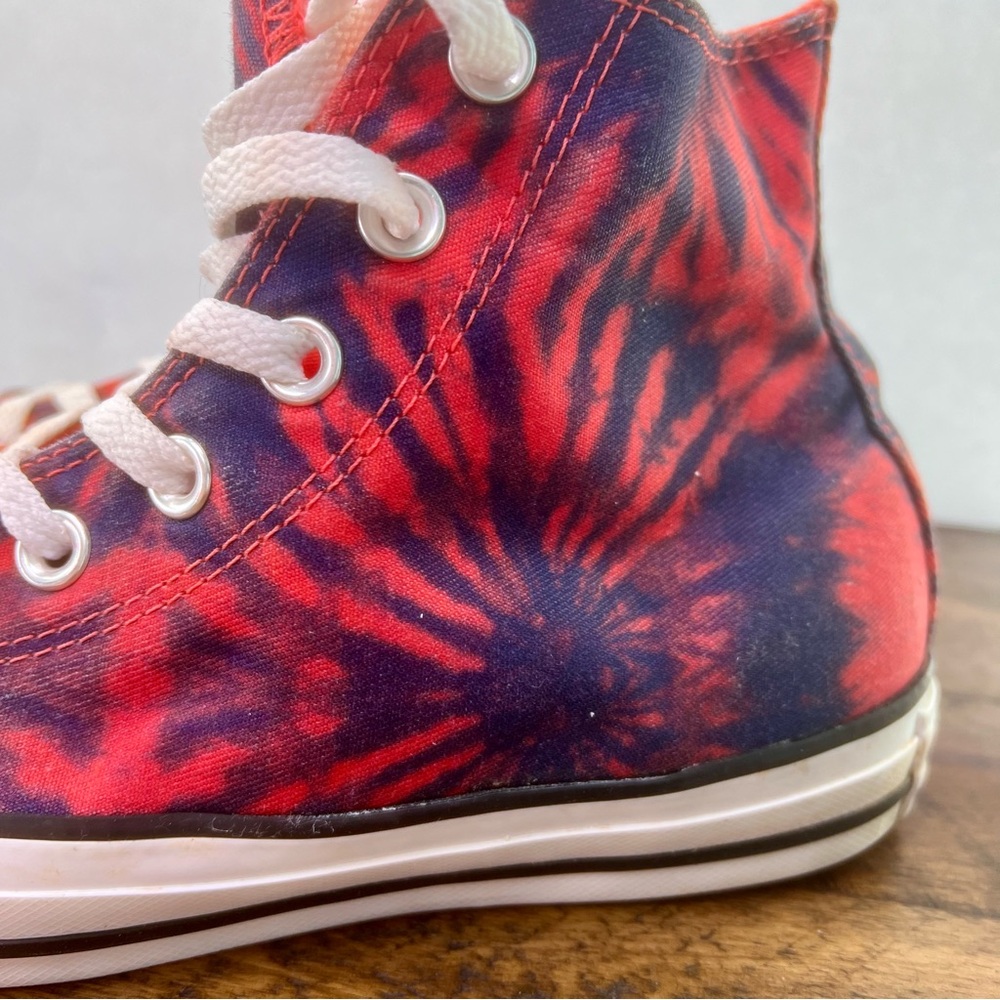 RARE Converse Chuck Taylor All Star High Top Tie Dye Blue Coral Size W8/M6 - Picture 6 of 12